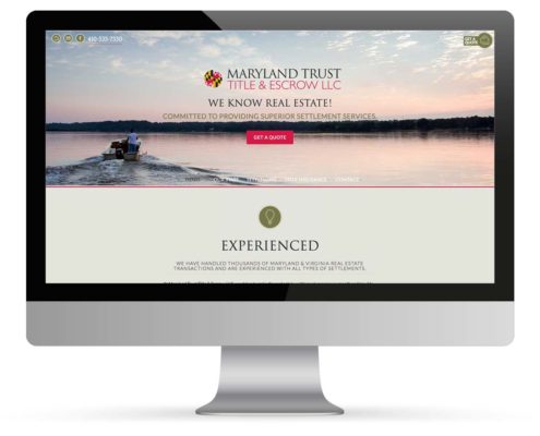 Maryland Trust Title Escrow Website Portfolio