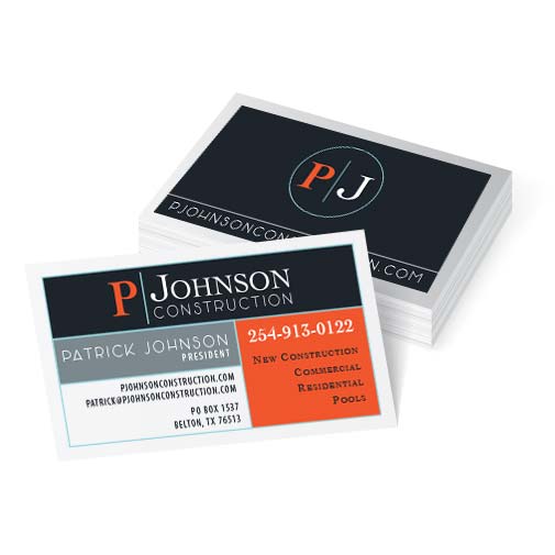 P Johnson Business Cards Branding